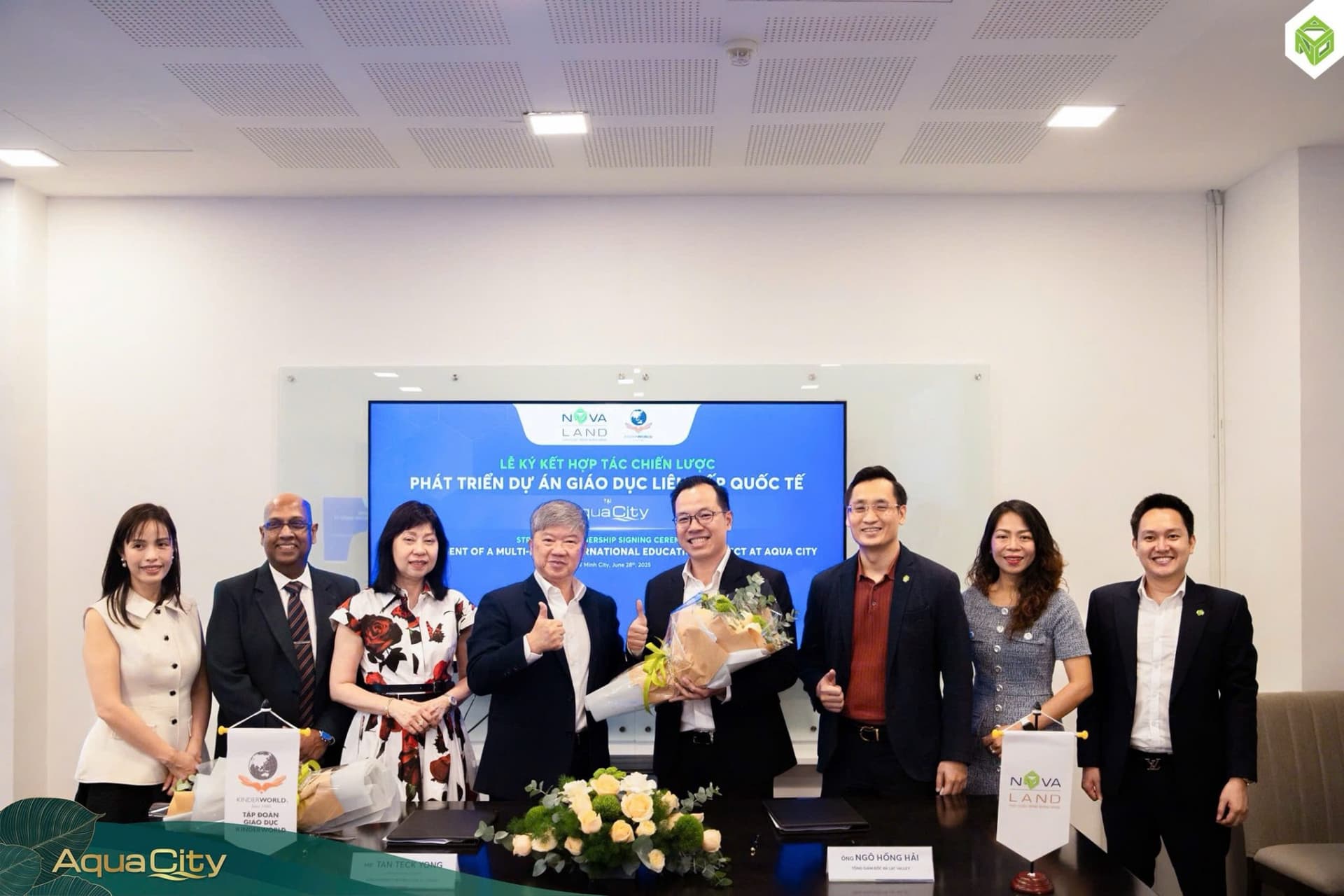 NOVALAND VÀ KINDERWORLD HỢP TÁC PHÁT TRIỂN TRƯỜNG LIÊN CẤP QUỐC TẾ TẠI AQUA CITY